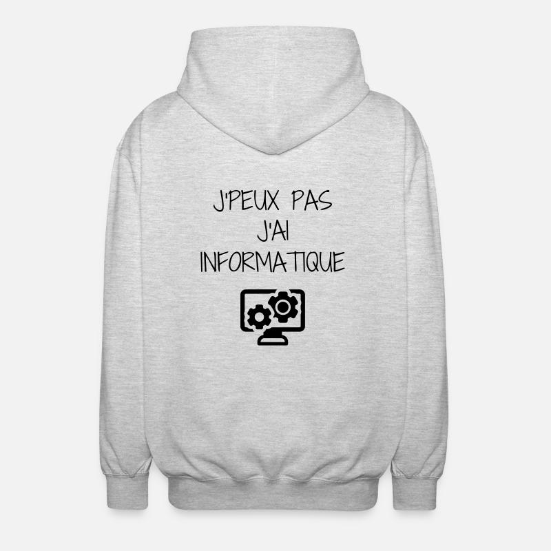 Computer / Informatiker / Aussenseiter / Ingenieur - Unisex Kapuzenjacke - Hellgrau meliert