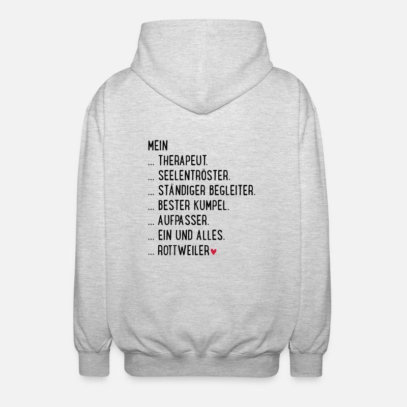 rottweiler - Unisex Kapuzenjacke - Hellgrau meliert