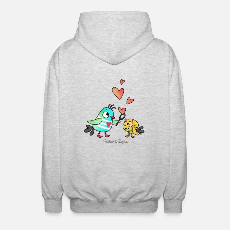 Bubble Hearts - Unisex Hooded Jacket - light heather grey