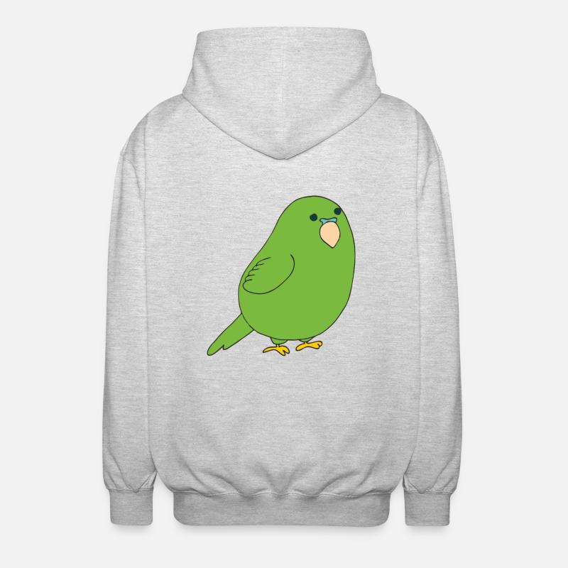 perruche ondulée - Veste à capuche unisexe - gris clair chiné