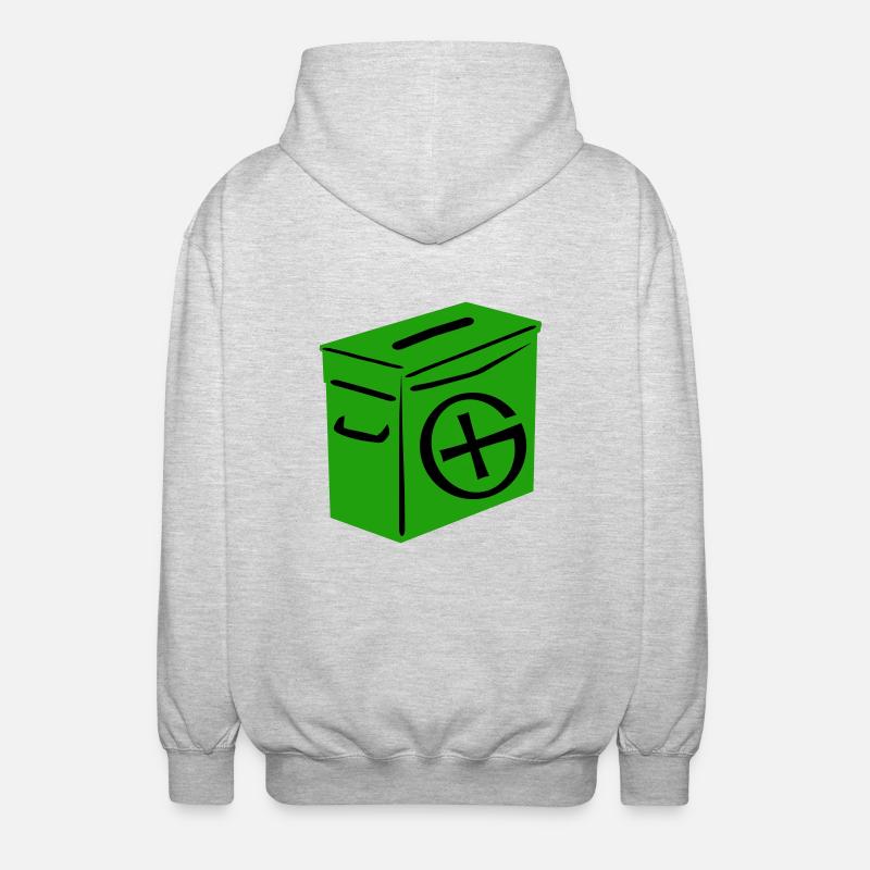 Geocaching: Ammo Can - Veste à capuche unisexe - gris clair chiné