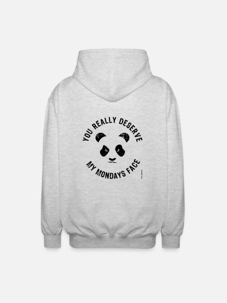 Mondays Face - Unisex Hooded Jacket - light heather grey