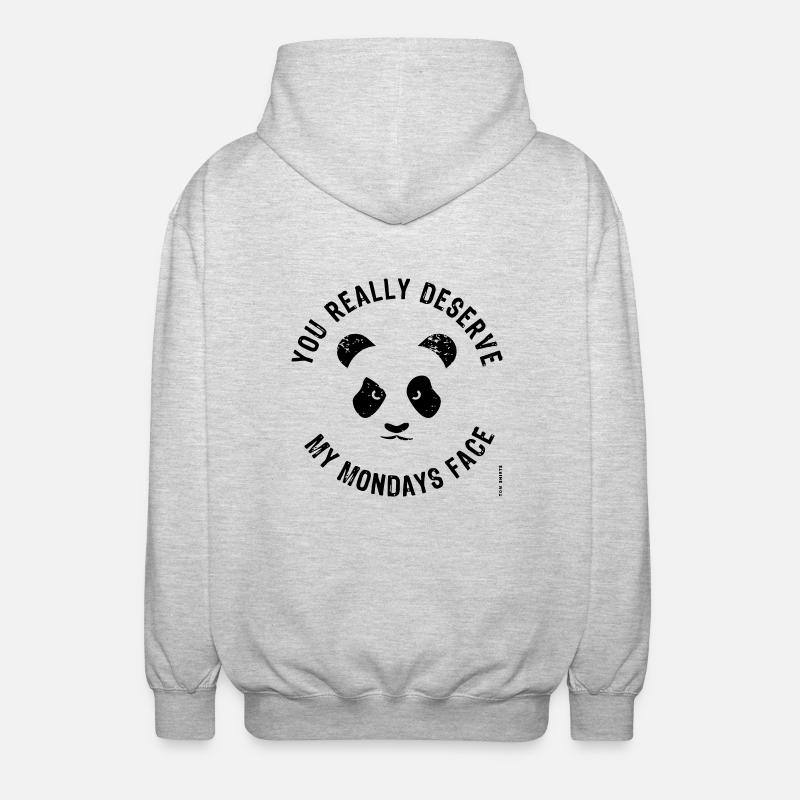 Mondays Face - Unisex Hooded Jacket - light heather grey