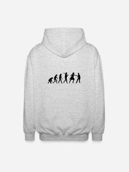 Lindy Hop Evolution - Unisex Kapuzenjacke - Hellgrau meliert