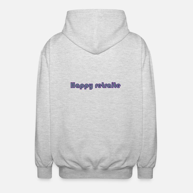 RETRAITE. RETRAITE. RETRAITEE. RETRAITE - Veste à capuche unisexe - gris clair chiné
