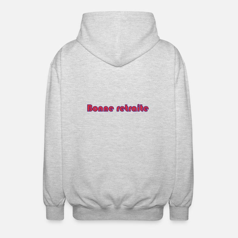 RETRAITE. RETRAITE. RETRAITEE. RETRAITE - Veste à capuche unisexe - gris clair chiné
