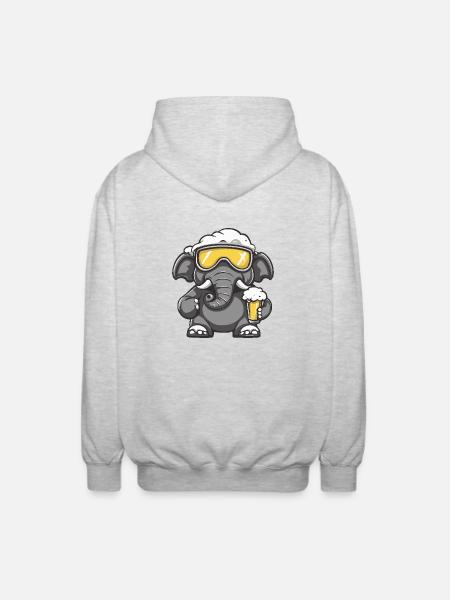 Mammut après-ski beer - Unisex Hooded Jacket - light heather grey