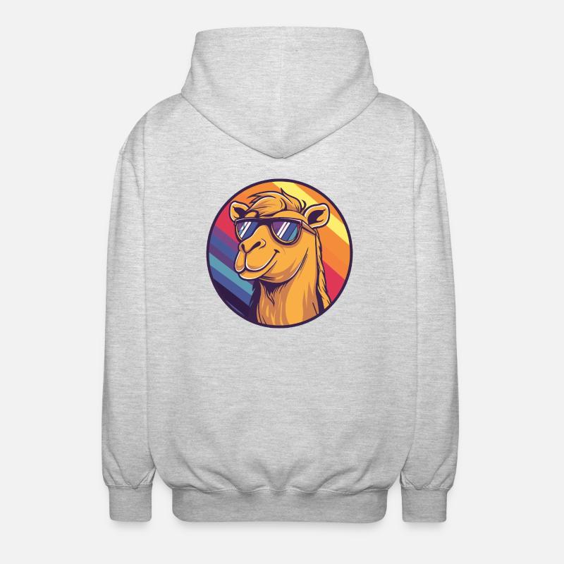Camel Comic Cool Summer - Unisex Hooded Jacket - light heather grey