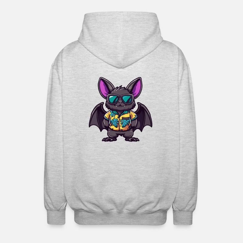 Chauve-souris Bande dessinée Vacances - Veste à capuche unisexe - gris clair chiné