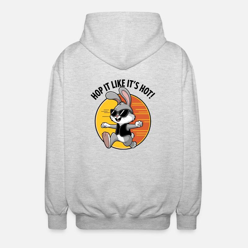 Hop-le comme s’il faisait chaud ! - Veste à capuche unisexe - gris clair chiné