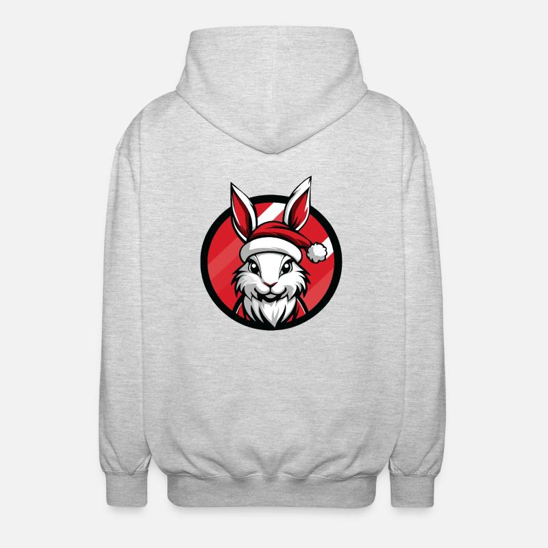 Noël Bunny Noël - Veste à capuche unisexe - gris clair chiné