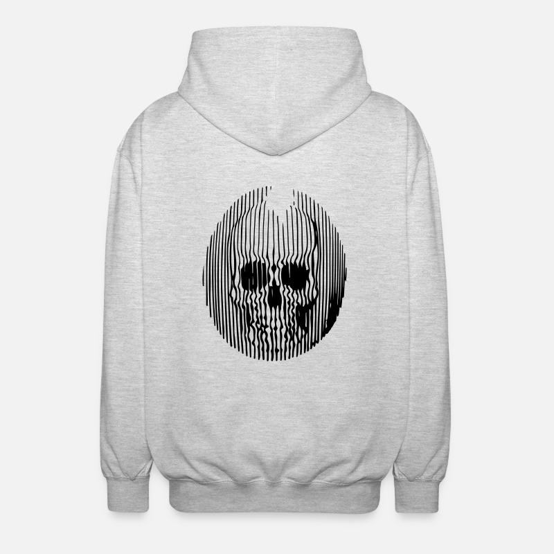 lignes crâne - Veste à capuche unisexe - gris clair chiné