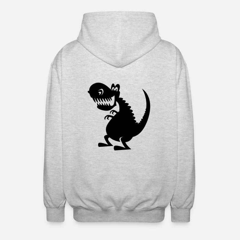 T-rex2 - Unisex Kapuzenjacke - Hellgrau meliert