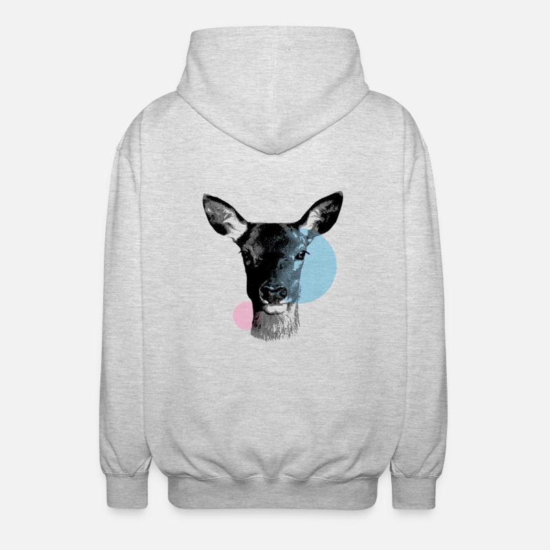 LA BICHE - Veste à capuche unisexe - gris clair chiné