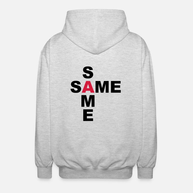 SAME SAME but different - Unisex Kapuzenjacke - Hellgrau meliert