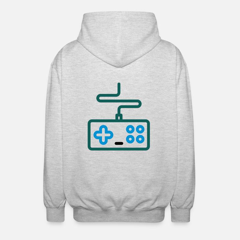 Gaming / eSports / Kontroller - Unisex Kapuzenjacke - Hellgrau meliert