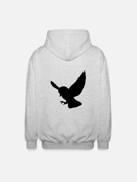 fliegender Vogel - Unisex Hooded Jacket - light heather grey