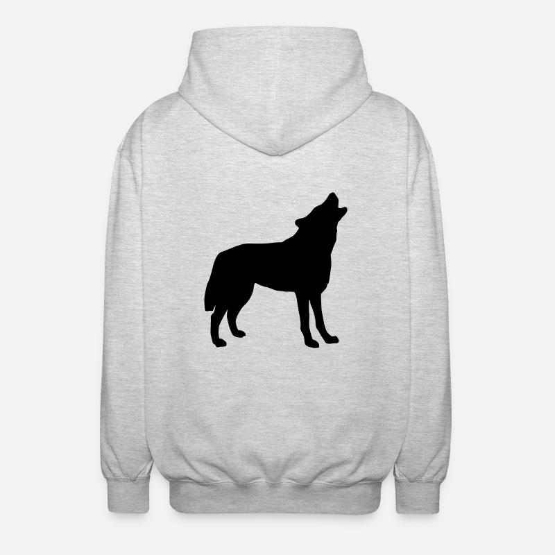 wolf_092011_a_1c - Veste à capuche unisexe - gris clair chiné