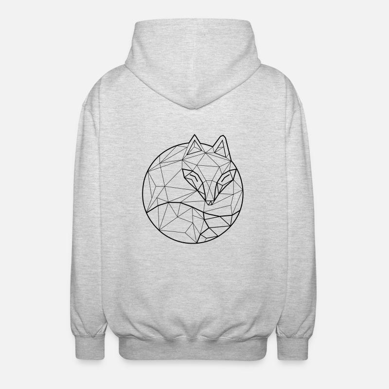 Fox Graph - Unisex Hooded Jacket - light heather grey