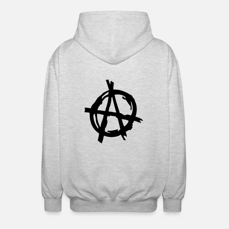 logo anarchy3 - Veste à capuche unisexe - gris clair chiné