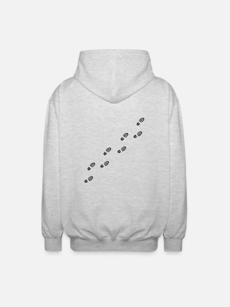 schuhabdruck_1__f1 - Unisex Hooded Jacket - light heather grey