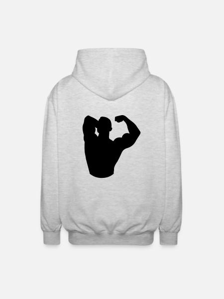 Ein starker Mann - Unisex Kapuzenjacke - Hellgrau meliert