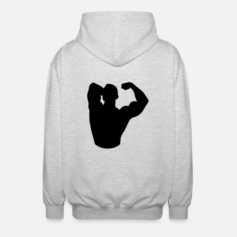 A strong man - Unisex Hooded Jacket - light heather grey