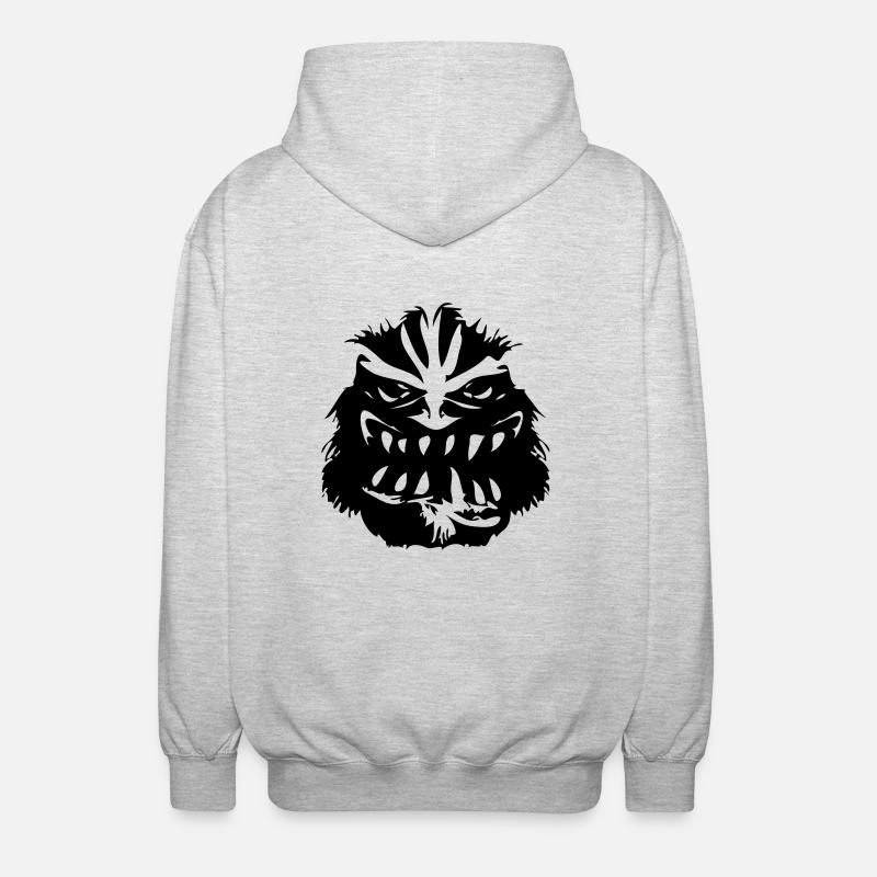 Tronche de Troll - Veste à capuche unisexe - gris clair chiné