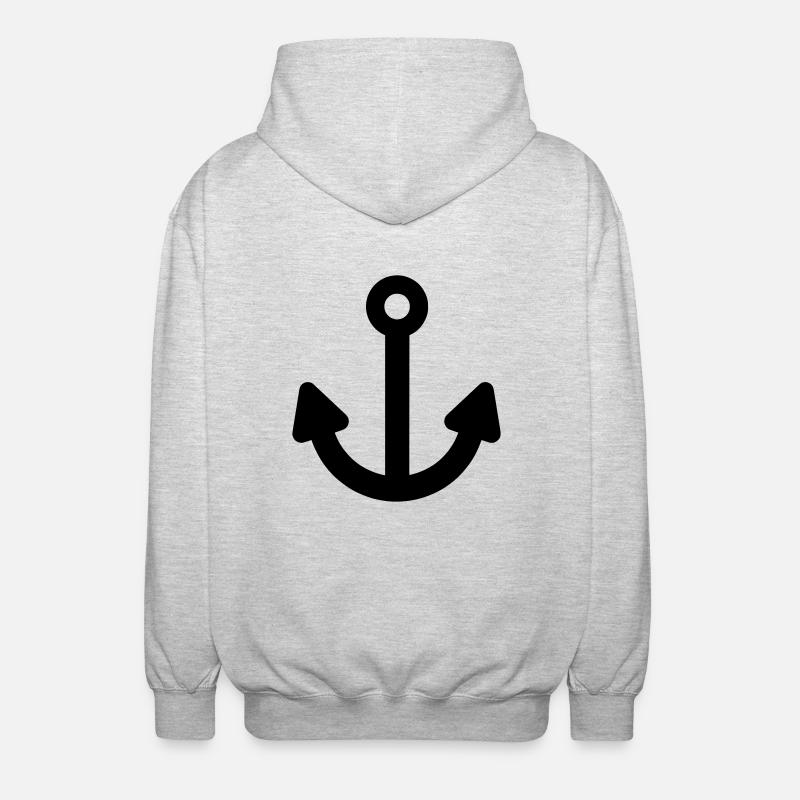 anker - Unisex Kapuzenjacke - Hellgrau meliert