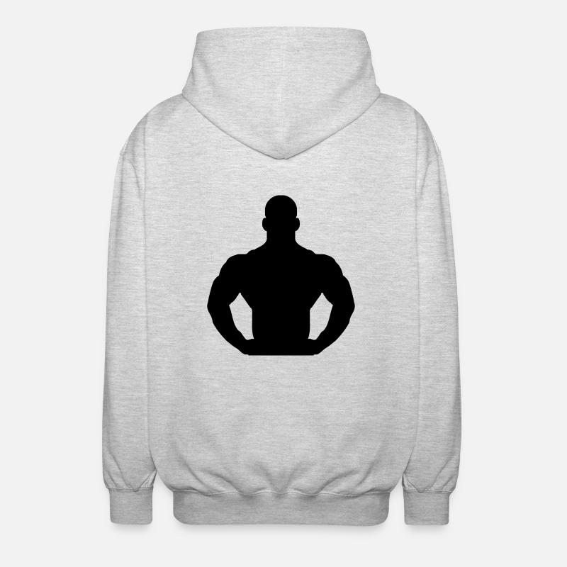 Bodybuilder - Veste à capuche unisexe - gris clair chiné
