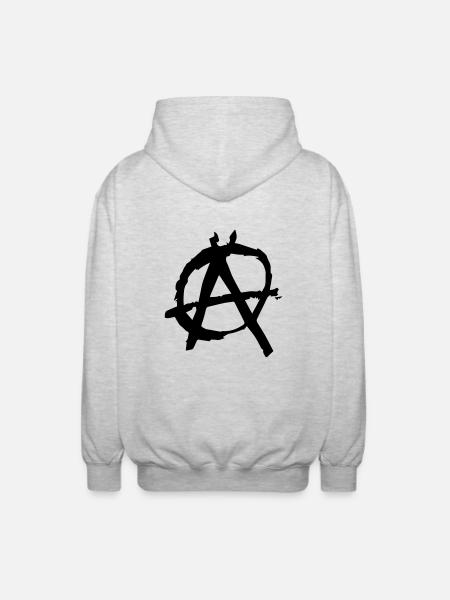 anarchy - Unisex Hooded Jacket - light heather grey