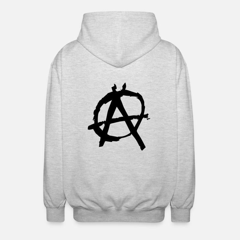 anarchy - Unisex Kapuzenjacke - Hellgrau meliert