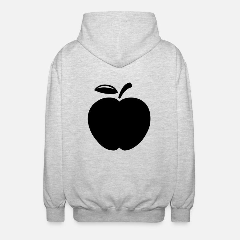 apple__1f1 - Unisex Kapuzenjacke - Hellgrau meliert