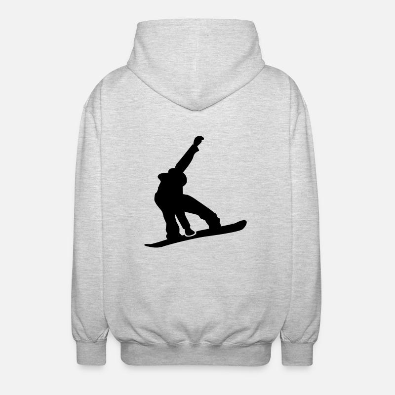 Snowboard - Veste à capuche unisexe - gris clair chiné