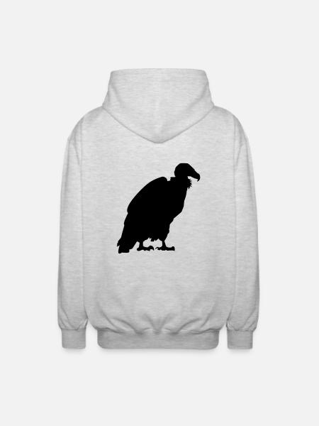Vautour - Veste à capuche unisexe - gris clair chiné