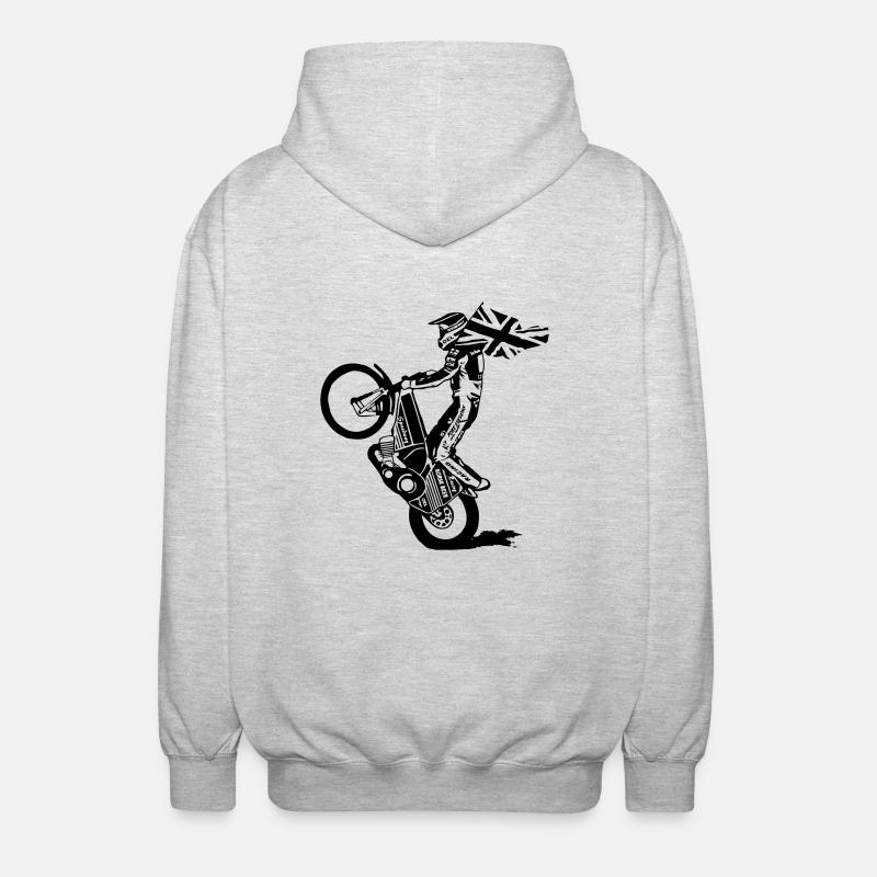 Motorcycle Speedway - Unisex Kapuzenjacke - Hellgrau meliert