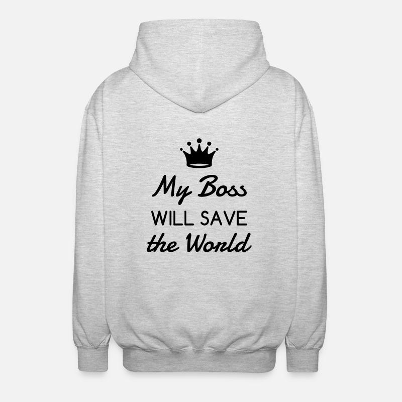 Manager / Patron / Travail / Métier / Chef - Veste à capuche unisexe - gris clair chiné