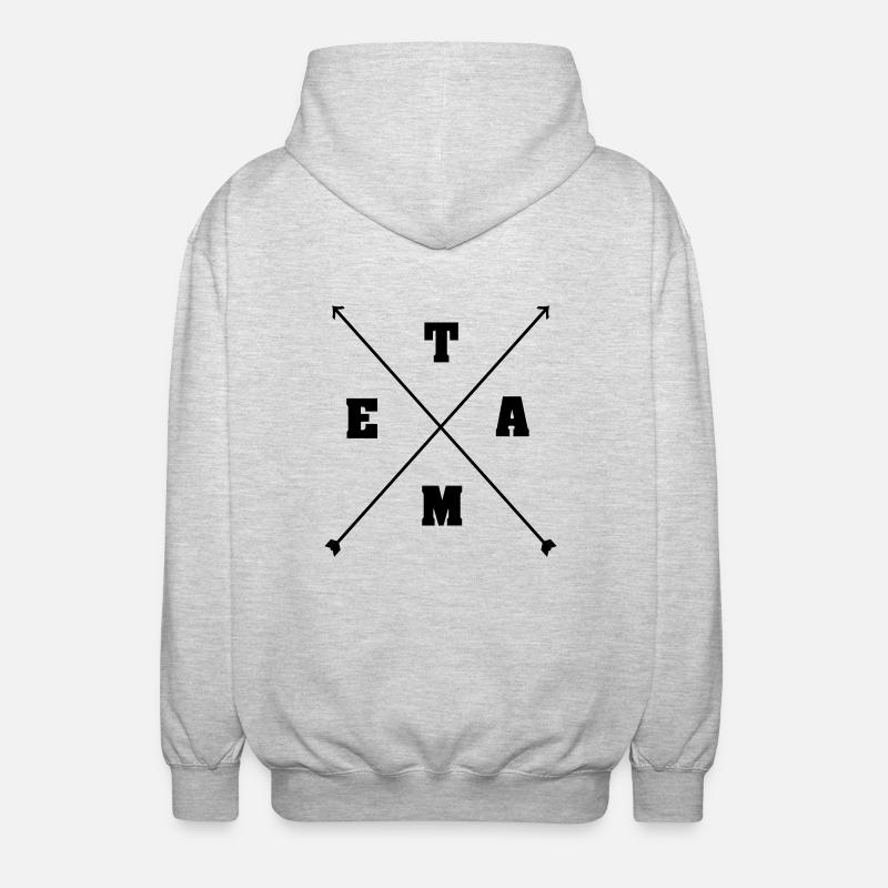 team__d - Unisex Hooded Jacket - light heather grey
