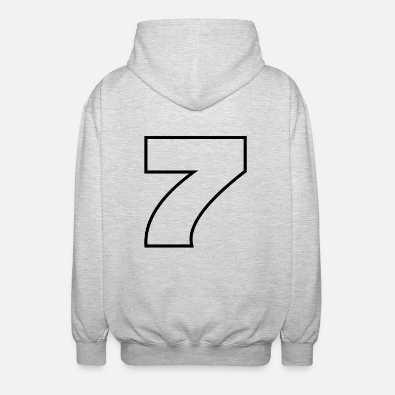 7 - Unisex Kapuzenjacke - Hellgrau meliert