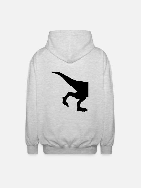 half half back legs race running silhouette black - Unisex Hooded Jacket - light heather grey