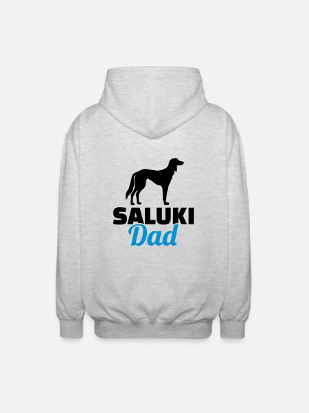 Saluki - Unisex Kapuzenjacke - Hellgrau meliert