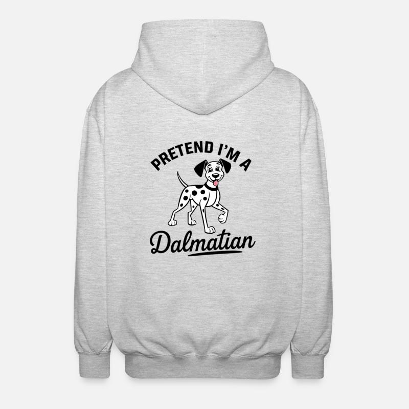 Faire semblant d’être un dalmatien - Veste à capuche unisexe - gris clair chiné