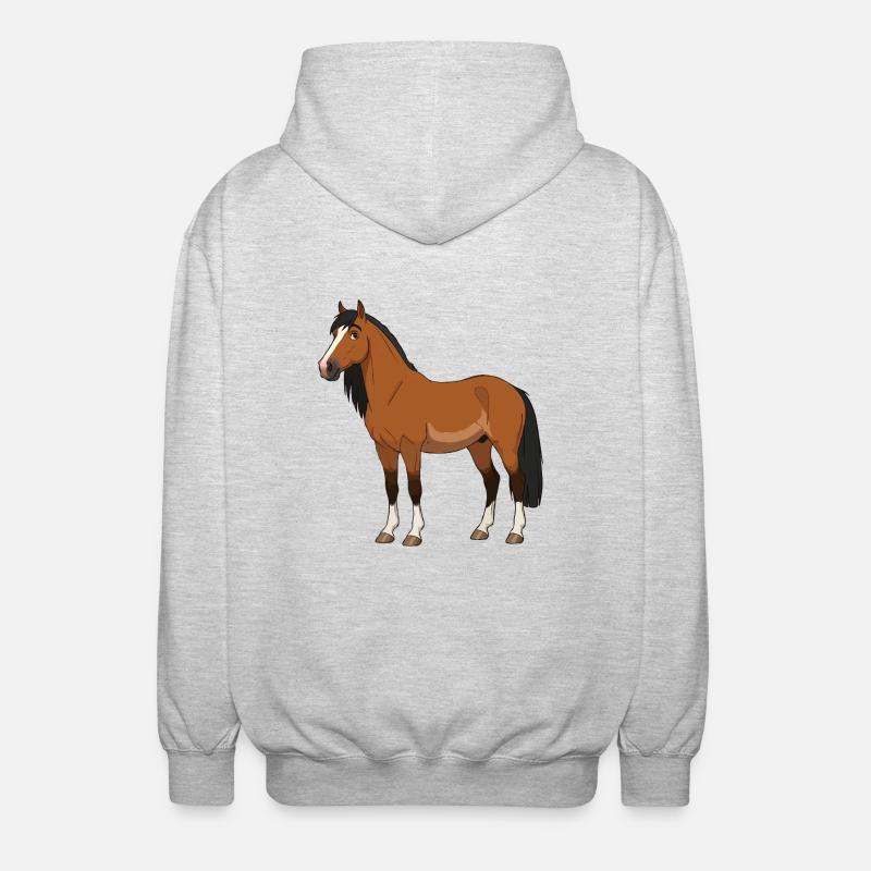 Moulinet à cheval Exmoor - Veste à capuche unisexe - gris clair chiné