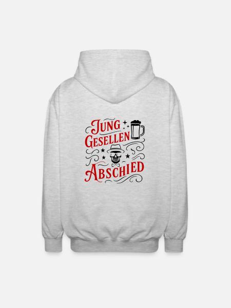 Junggesellenabschied Party Bier - Unisex Kapuzenjacke - Hellgrau meliert