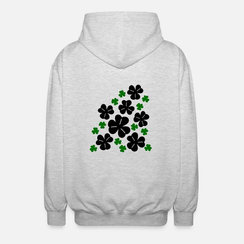 Trèfles - Veste à capuche unisexe - gris clair chiné