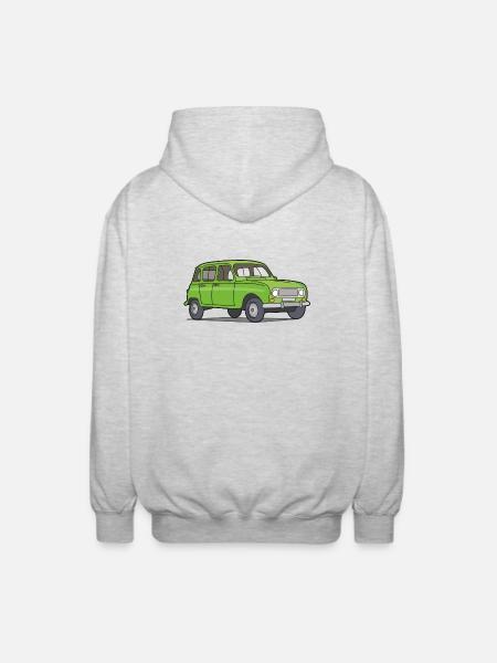 R4 (Voiture) - Veste à capuche unisexe - gris clair chiné