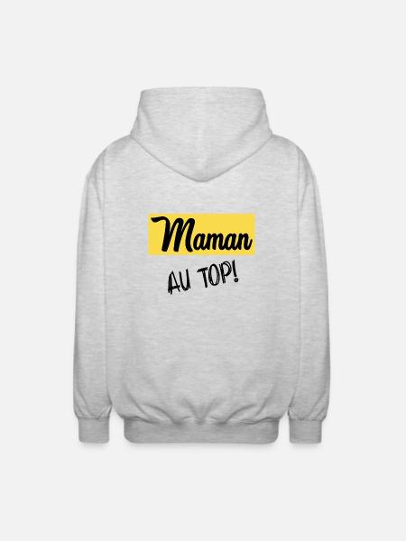 MOTHER'S DAY - Unisex Hooded Jacket - light heather grey