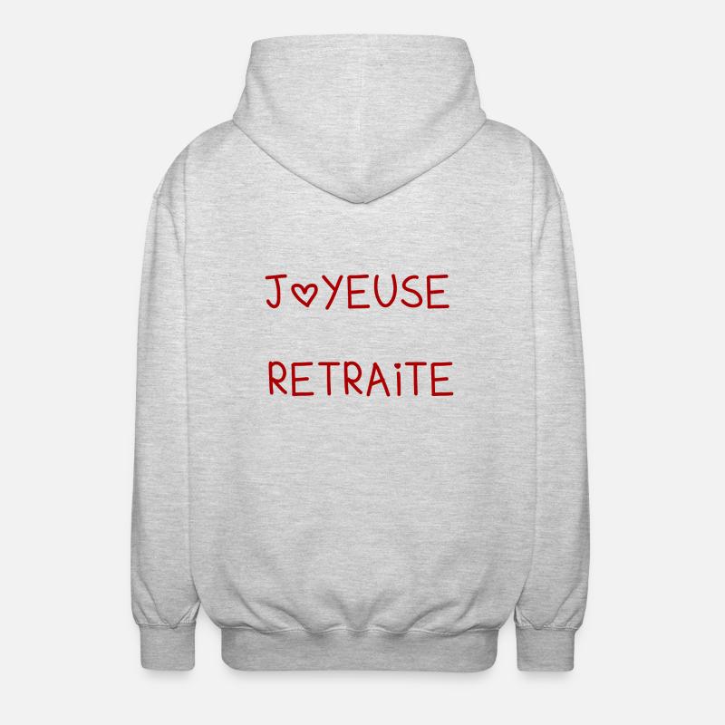RETRAITE. RETRAITE. RETRAITEE. RETRAITE - Veste à capuche unisexe - gris clair chiné