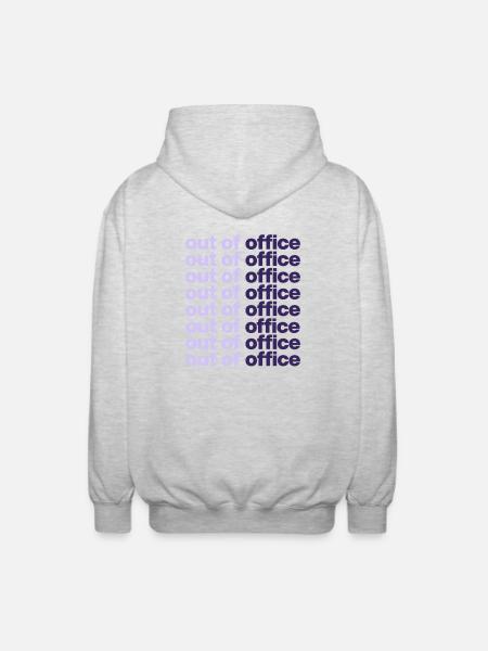 out of office vol 2 - Unisex Hooded Jacket - light heather grey