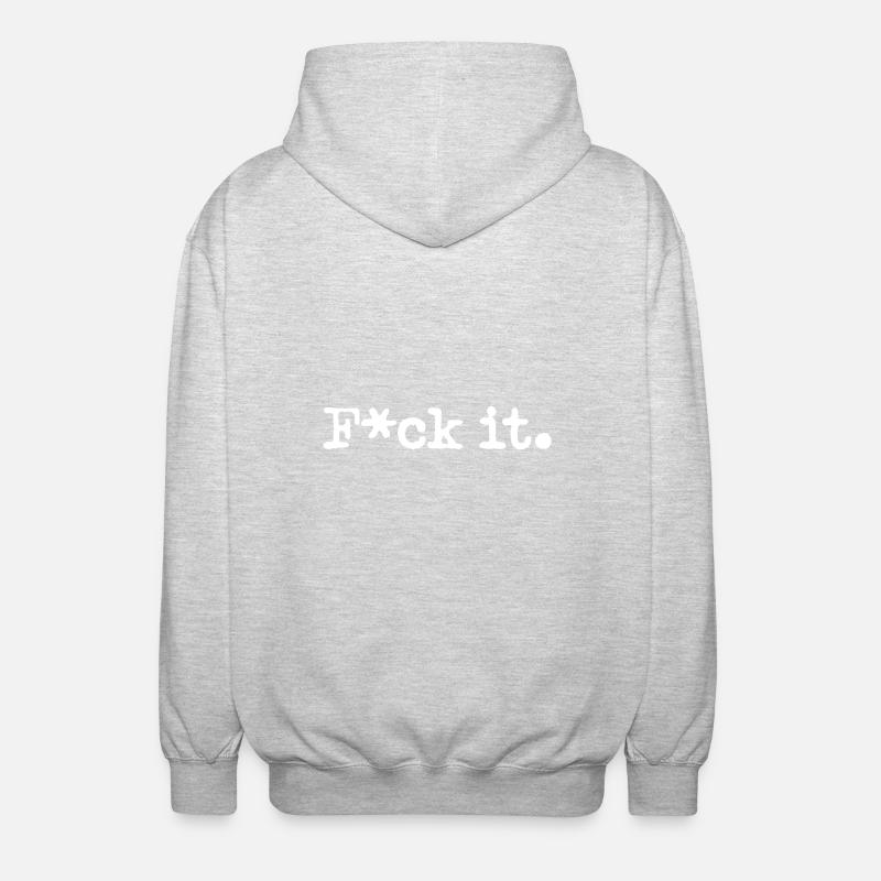 F*ck it. - Veste à capuche unisexe - gris clair chiné